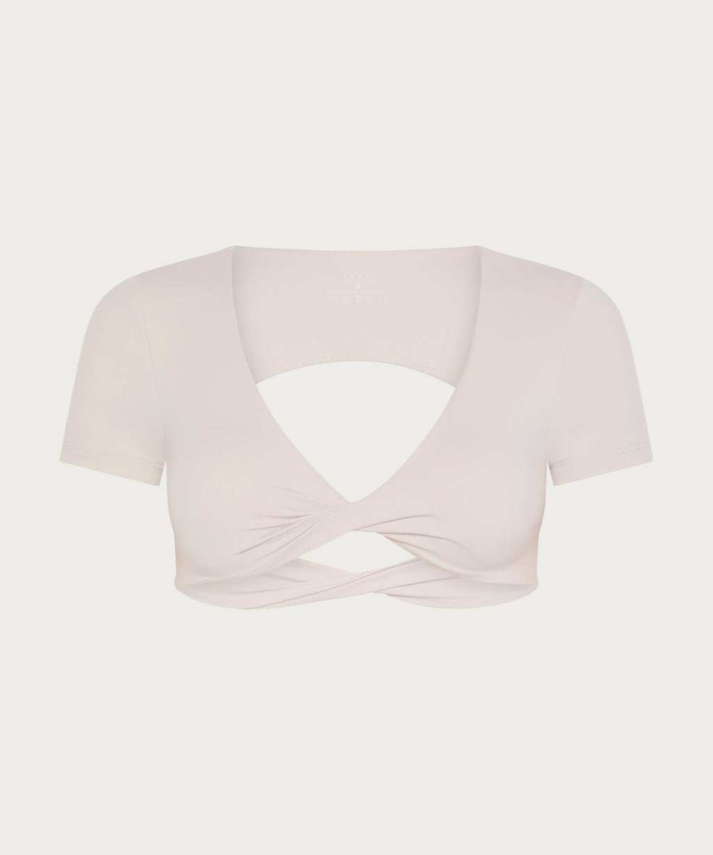 Camelia Top in Stone White Gray, ÔNNE activewear