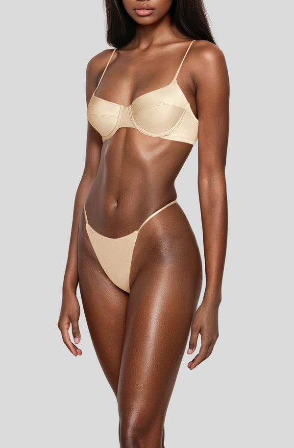 Alani Top in Beige, ÔNNE swimwear