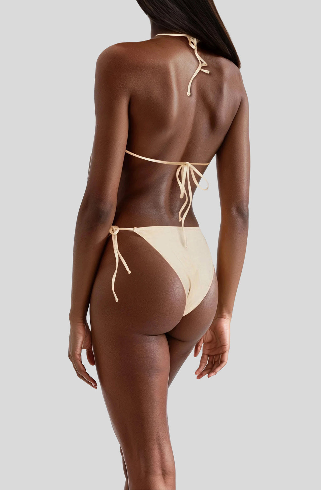 Evan Bottom in Beige, back view, ÔNNE swimwear