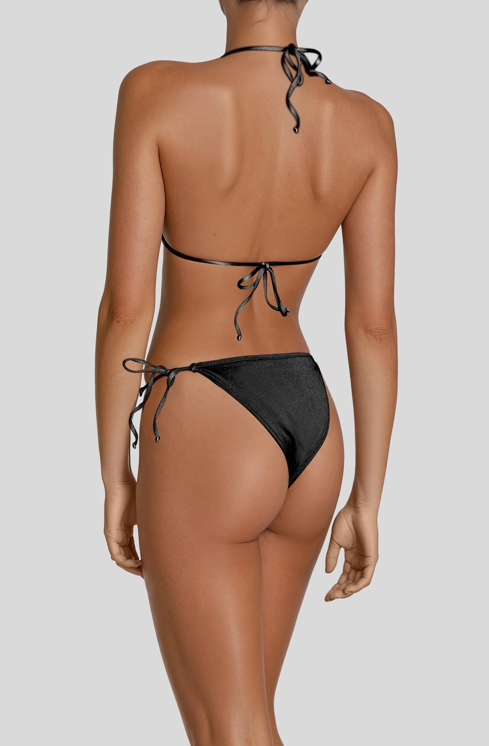Evan Bottom in Black, back view, ÔNNE swimwear