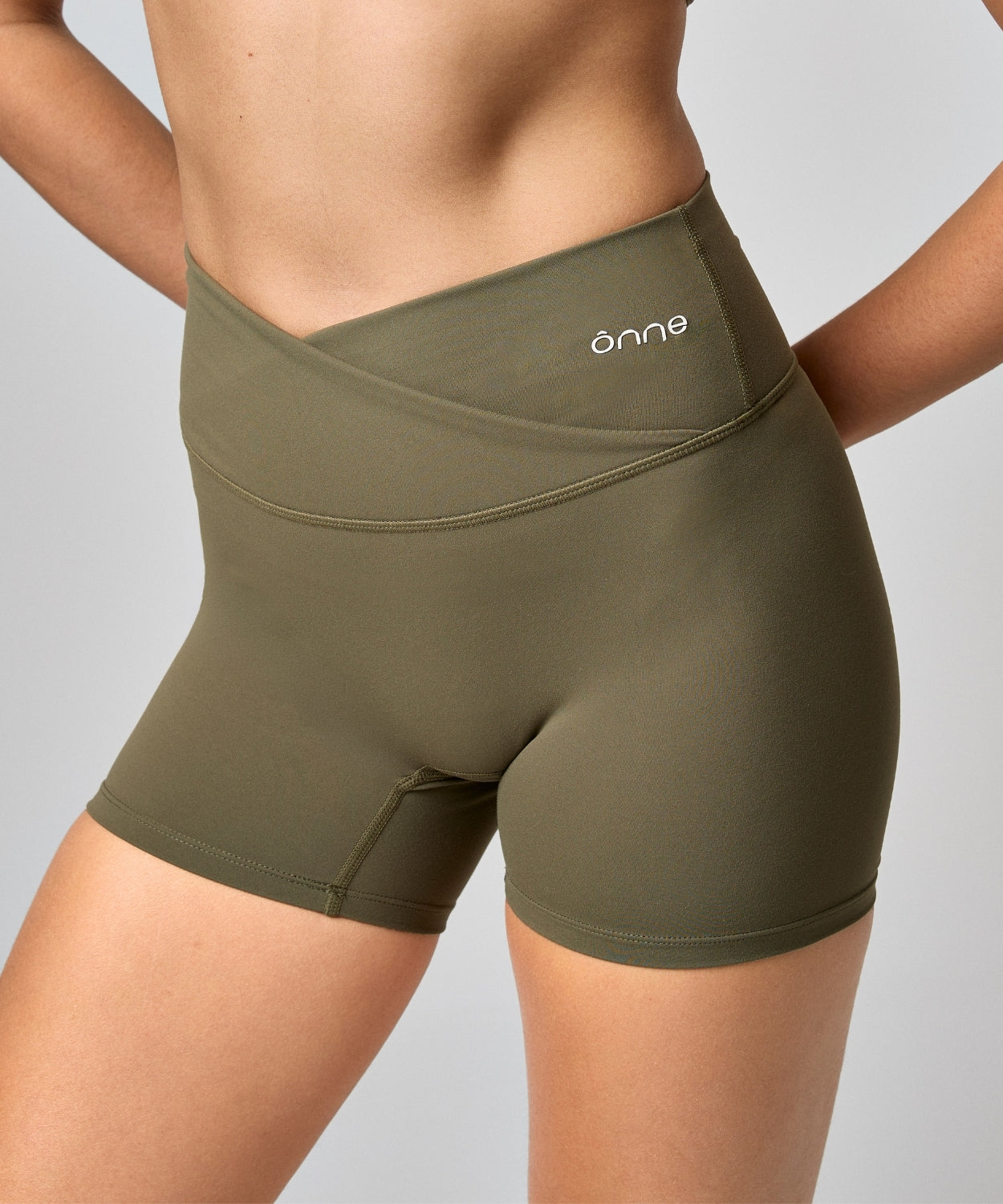Solene Shorts in Gray Green, ÔNNE activewear