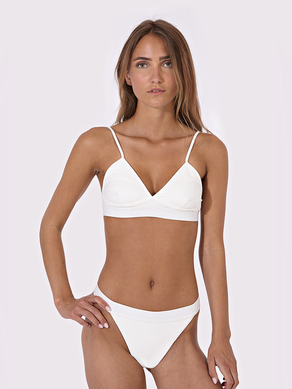 Beonne Slim Bottom Plain in White, ÔNNE swimwear