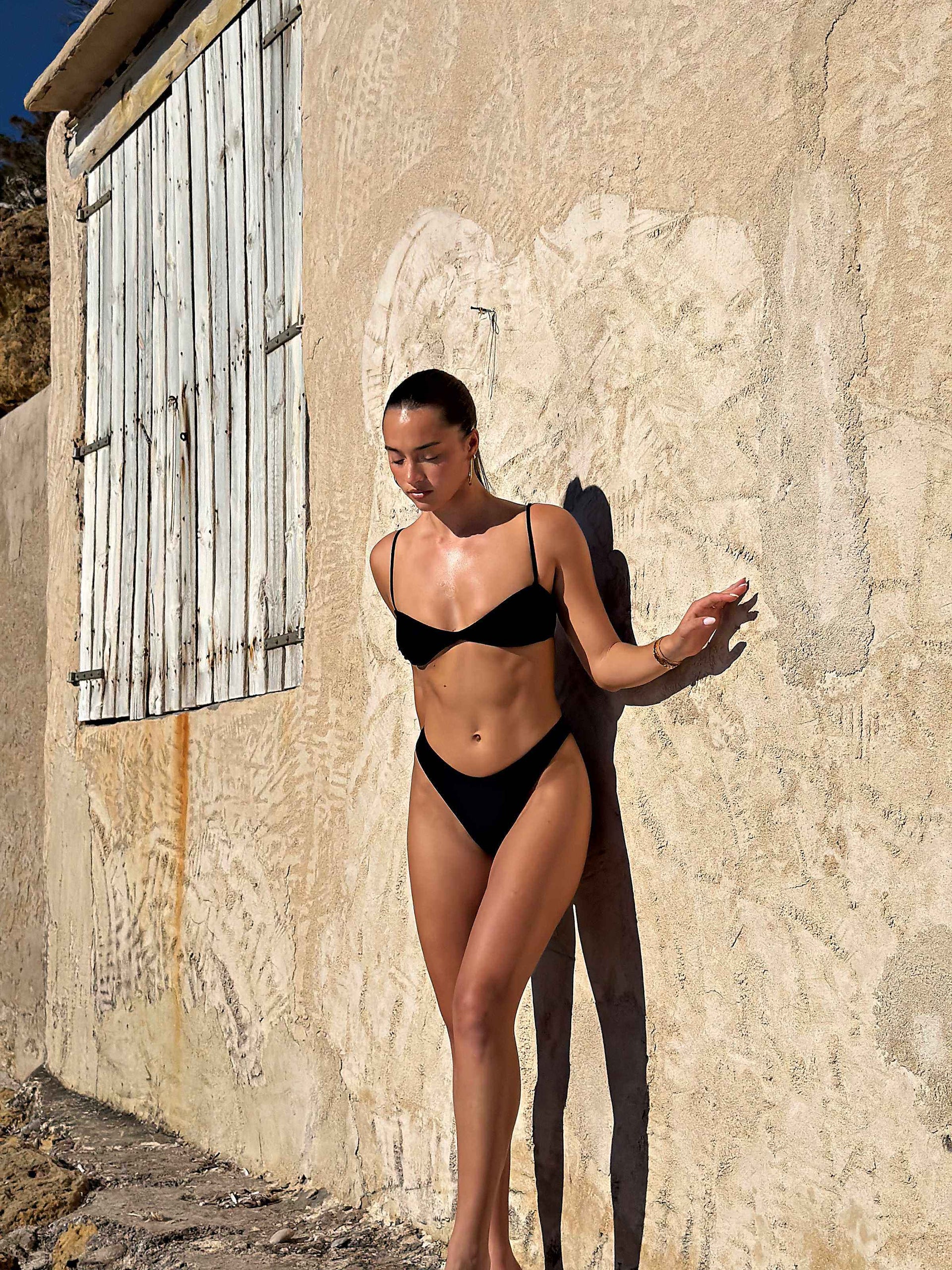 Calilla Bottom in Black, view 11, ÔNNE swimwear