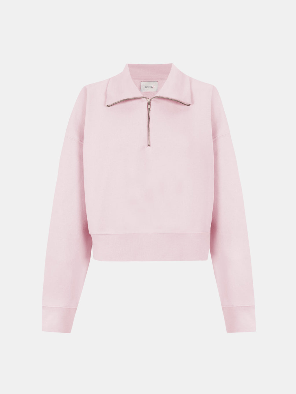 Luma Hoodie Half in Light Pink, silhouette, front, ÔNNE activewear