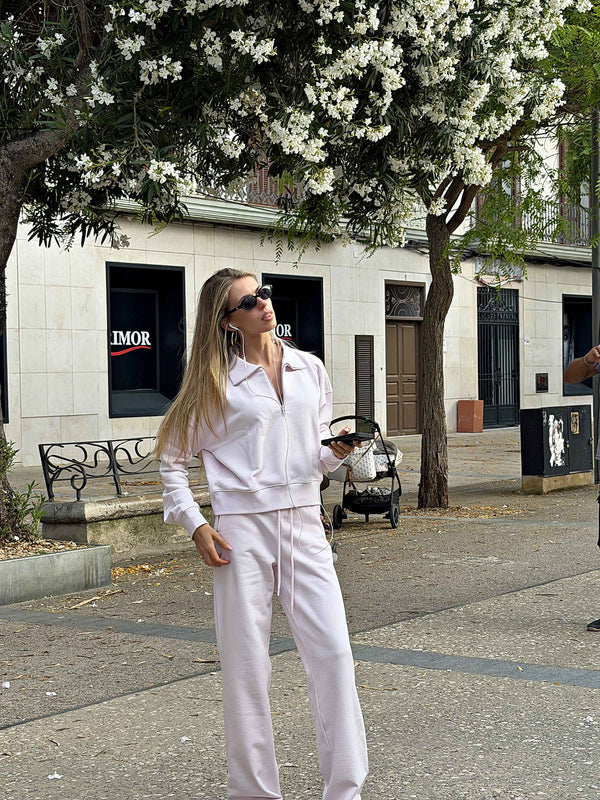 Luma Hoodie Half in Light Pink, ÔNNE activewear