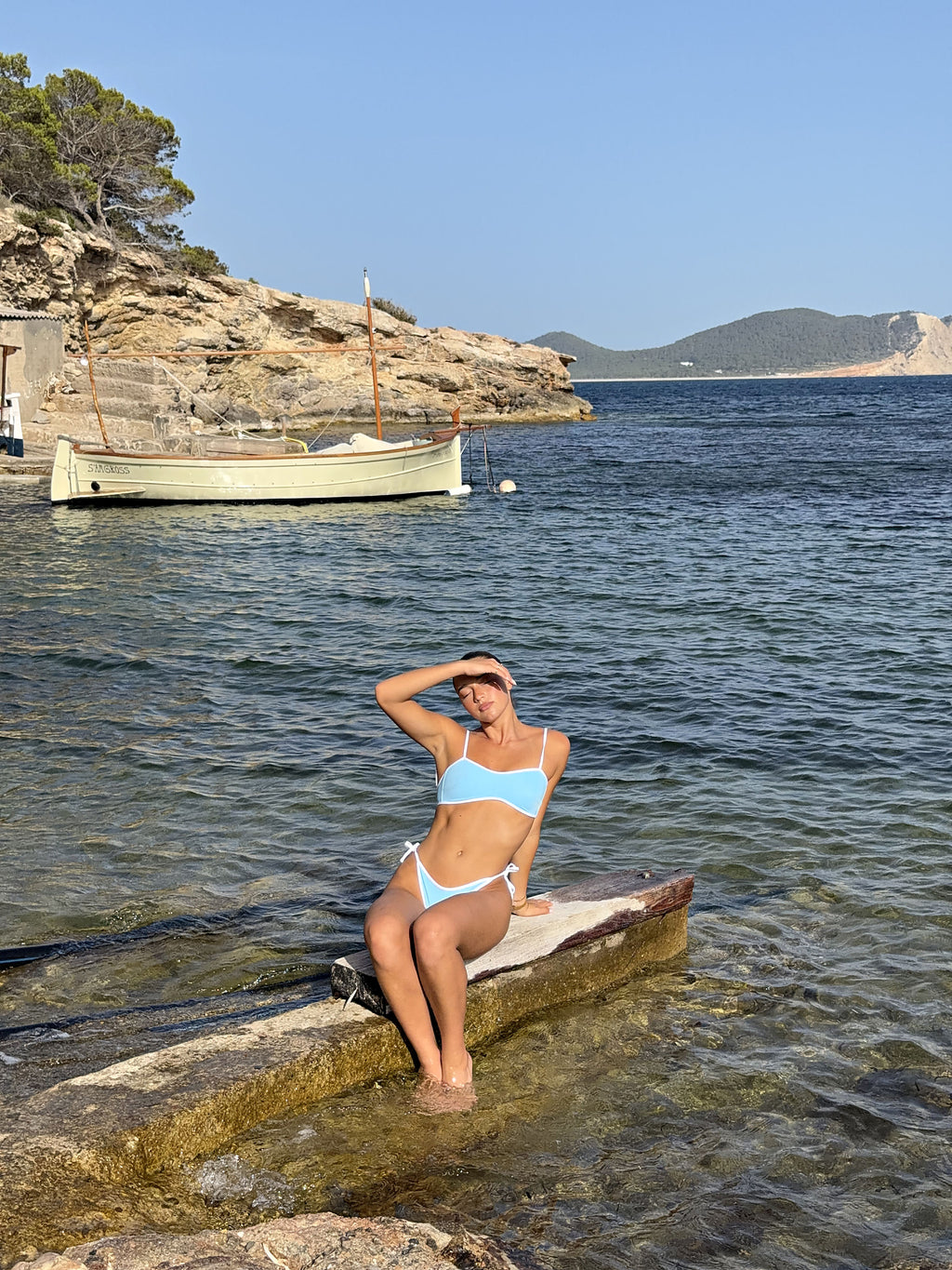 Luna Top in Blue, ÔNNE swimwear