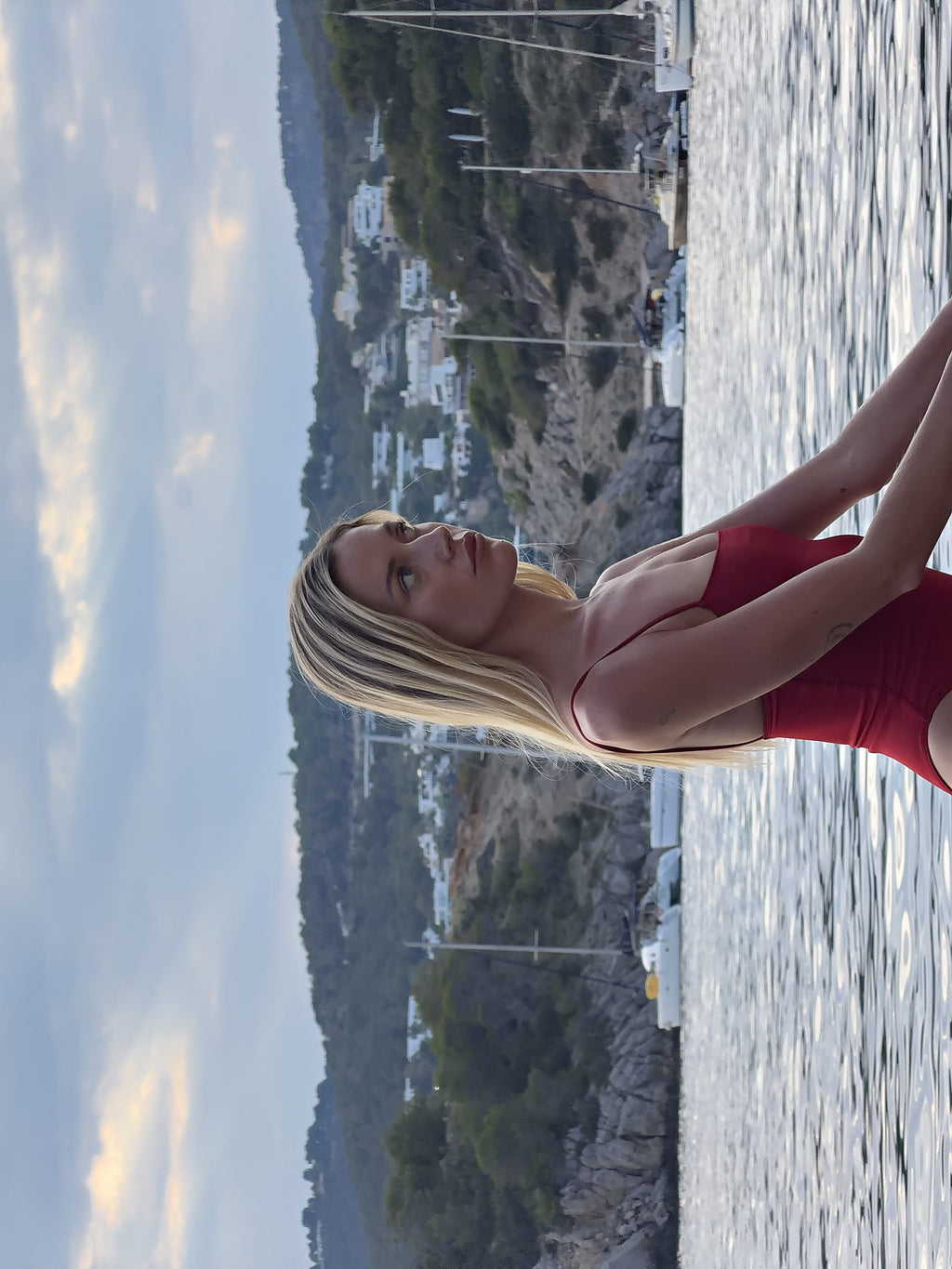 Sevan One Piece in Fire Red, lifestyle, ÔNNE swimwear