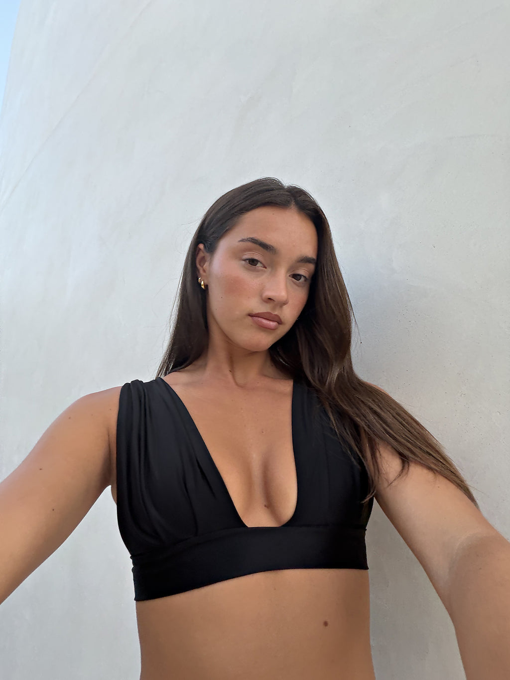 Tahiti Top Plain in Black, ÔNNE swimwear