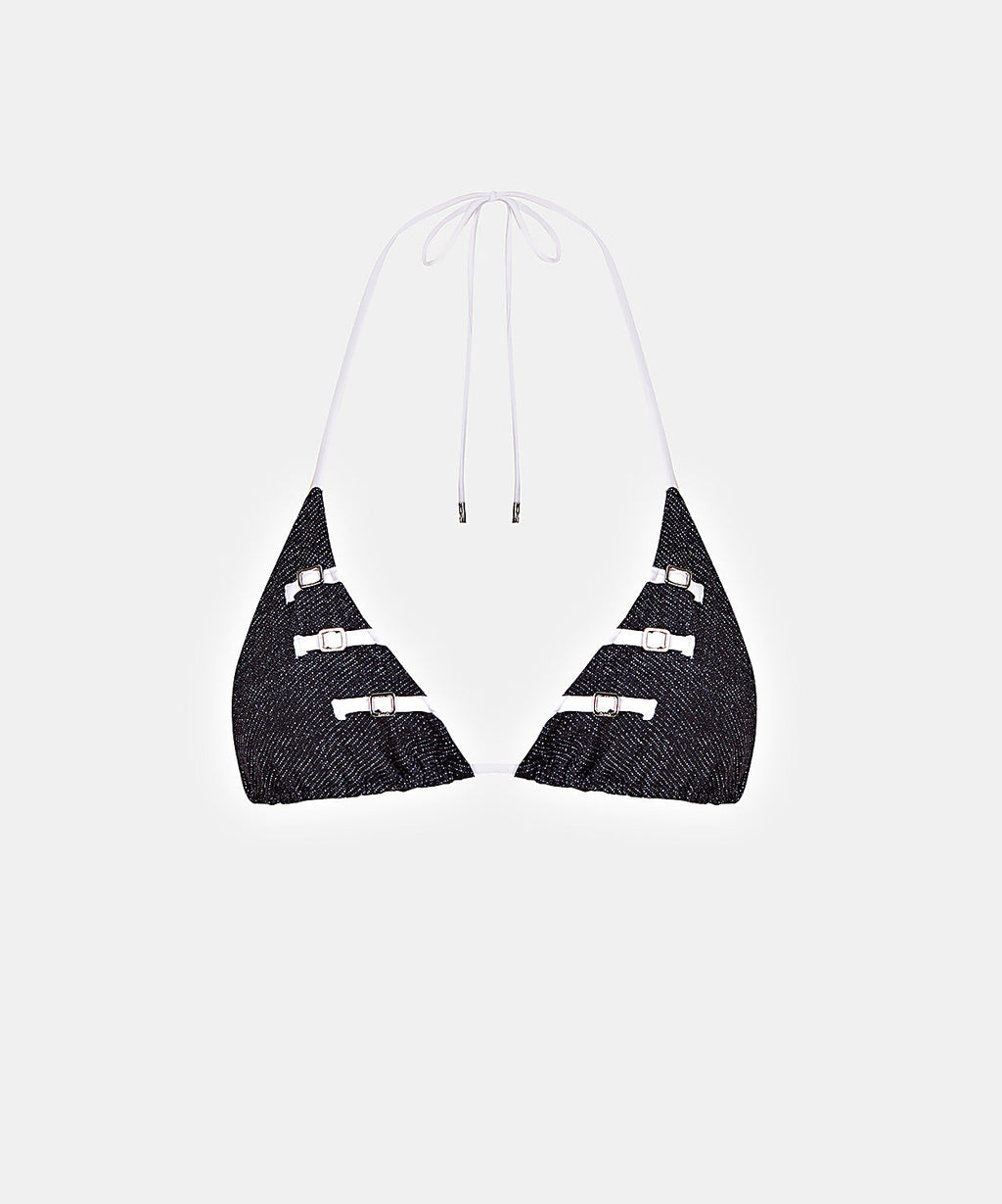 Zoan Top Detail in Blue White, ÔNNE swimwear