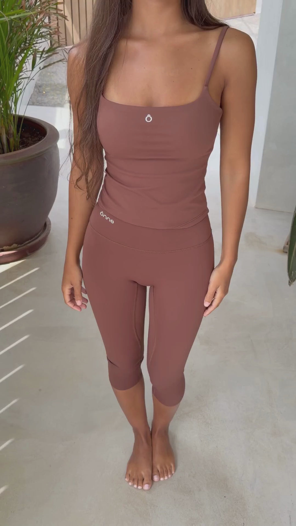 Naya Top in Chocolate Brown, ÔNNE activewear