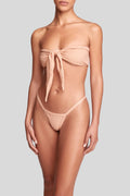 Birnie Bottom Rib in Nude, front view, ÔNNE swimwear