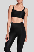 Mia Top in Black, front view, ÔNNE activewear