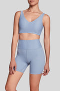 Ady Top in Grey Blue, front view, ÔNNE activewear