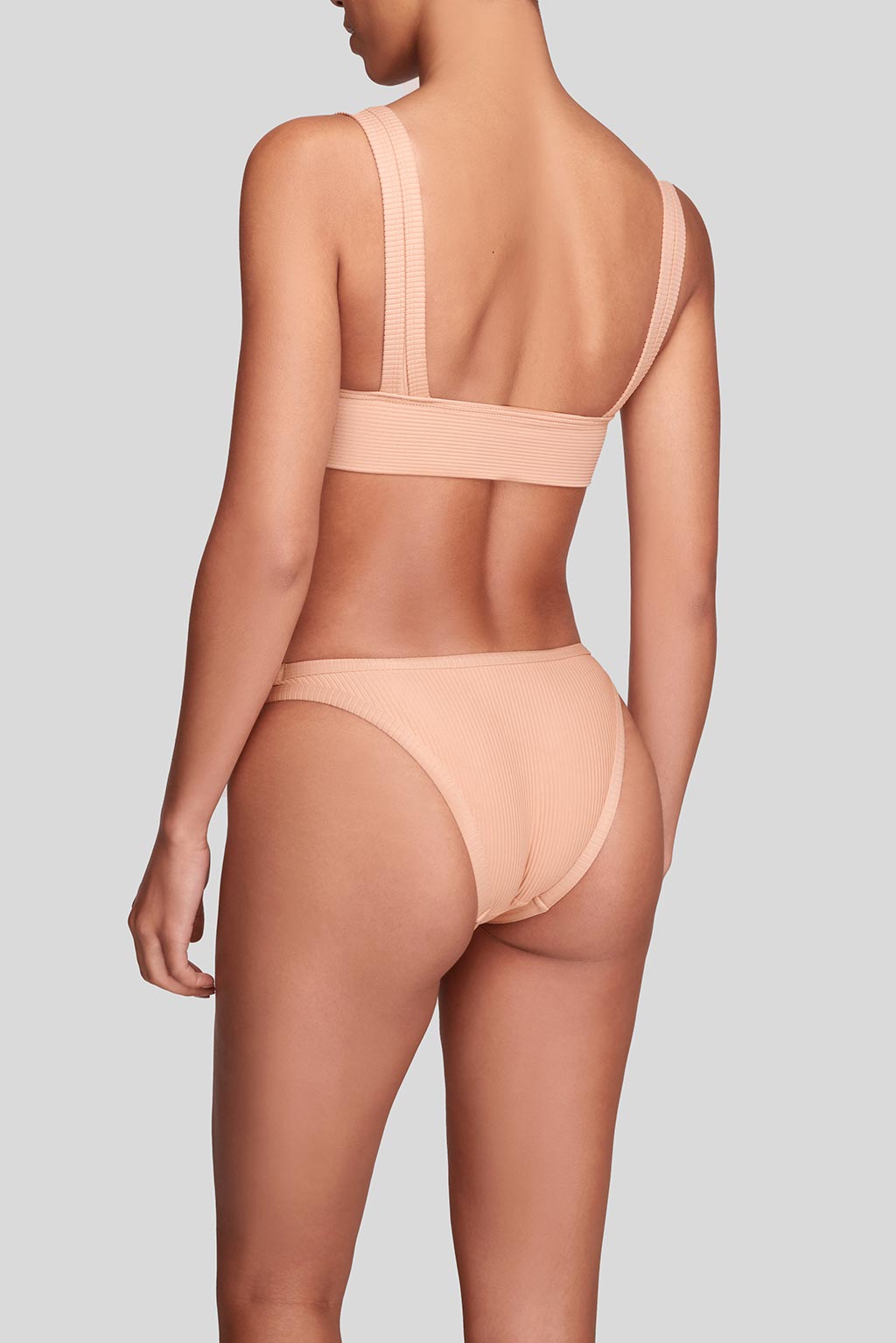 Banaba Top Rib in Nude, back view, ÔNNE swimwear