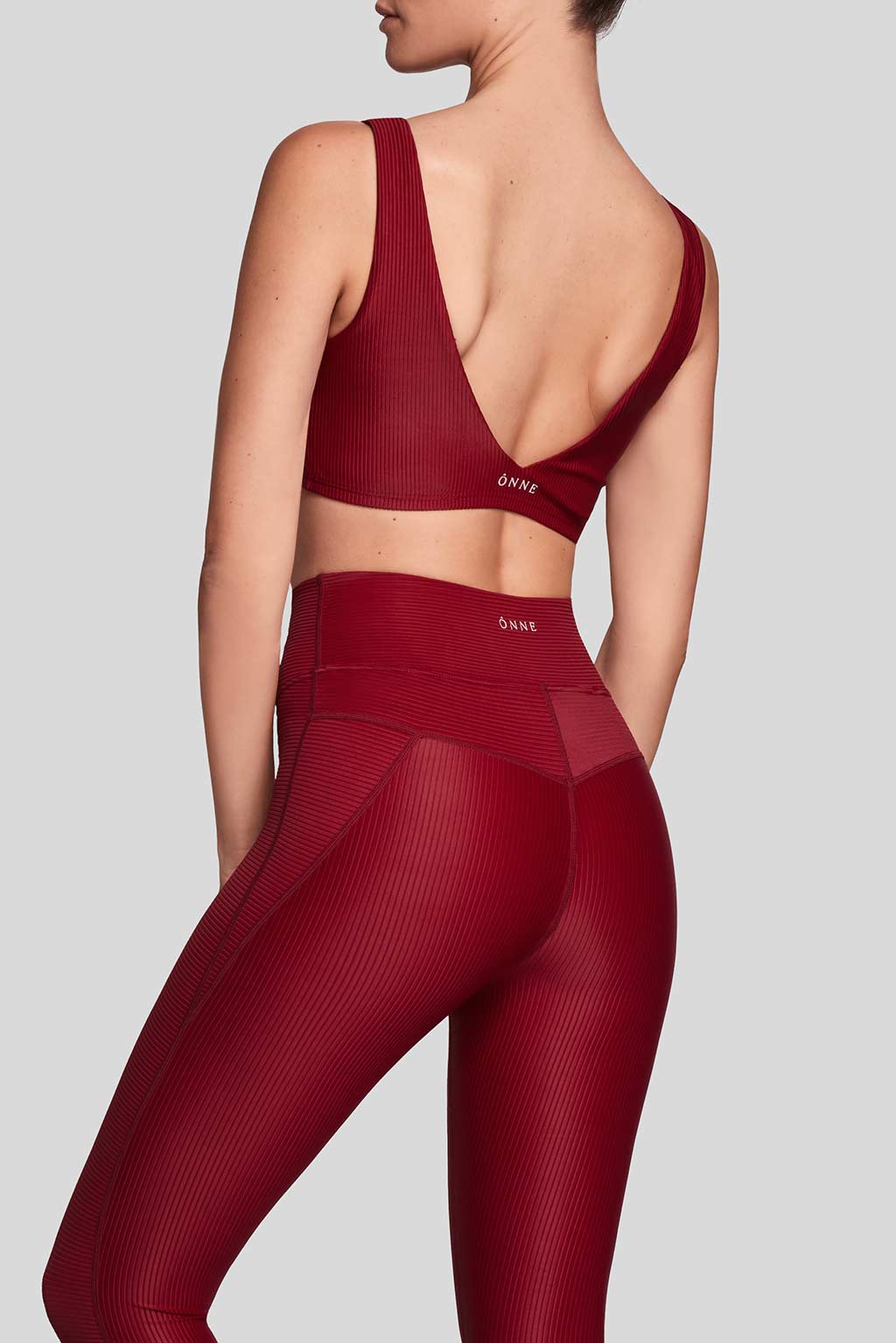 Ady Top in Wine, back view, ÔNNE activewear